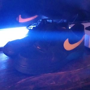 NIKE Airforce 1s yellow swoosh